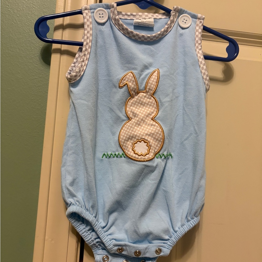 Baby Blue Bunny Bubble Romper